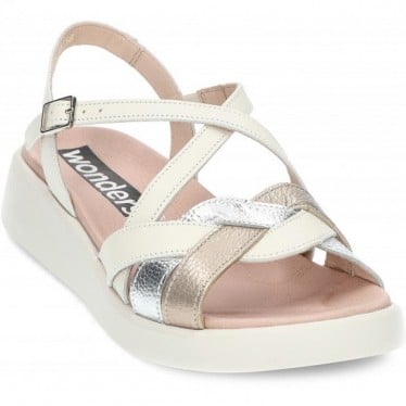 SANDALIAS WONDERS ALISON C6523 BLANCO_PLATA