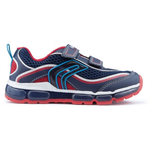 ZAPATILLAS GEOX ANDROID LUCES NIÑO NAVY_RED