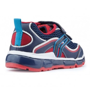 ZAPATILLAS GEOX ANDROID LUCES NIÑO NAVY_RED