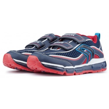 ZAPATILLAS GEOX ANDROID LUCES NIÑO NAVY_RED