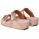 SANDALIAS FITFLOP FV6 LULU ADJUSTABLE LEATHER SLIDES ROSE_GOLD