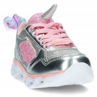 ZAPATILLAS CON LUZ CONGUITOS UNICORNIO 29405 PLATA