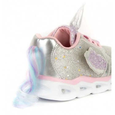 ZAPATILLAS CON LUZ CONGUITOS UNICORNIO 29405 PLATA