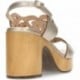 SANDALIAS CON TACON WONDERS AURORA L1023 PLATINO