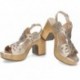 SANDALIAS CON TACON WONDERS AURORA L1023 PLATINO