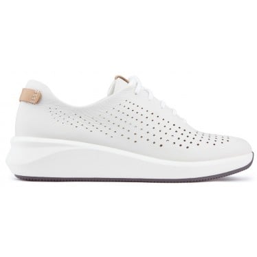 ZAPATILLAS CLARKS UN RIO TIE WHITE_LEATHER