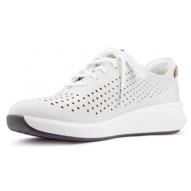 ZAPATILLAS CLARKS UN RIO TIE WHITE_LEATHER