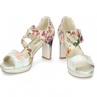 ZAPATOS CON TACÓN LAURA VITA HICAO0523 FLORAL_BEIGE