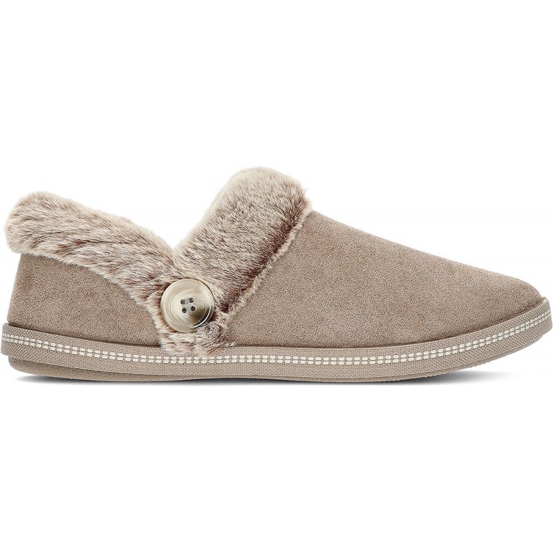 PANTUFLA SKECHERS COZY CAMPFIRE FRESH TOAST 167219 DARK_TAUPE