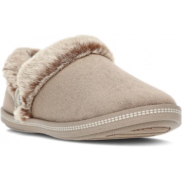 PANTUFLA SKECHERS COZY CAMPFIRE FRESH TOAST 167219 DARK_TAUPE