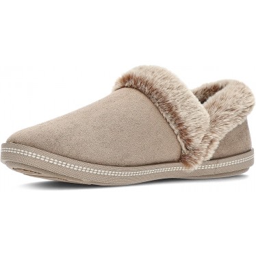 PANTUFLA SKECHERS COZY CAMPFIRE FRESH TOAST 167219 DARK_TAUPE