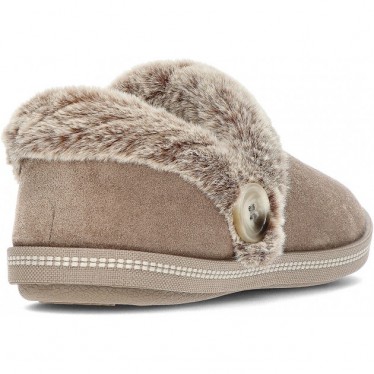 PANTUFLA SKECHERS COZY CAMPFIRE FRESH TOAST 167219 DARK_TAUPE
