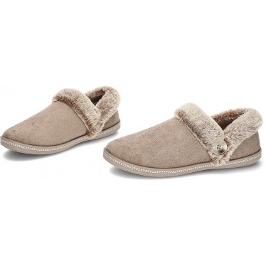 PANTUFLA SKECHERS COZY CAMPFIRE FRESH TOAST 167219 DARK_TAUPE