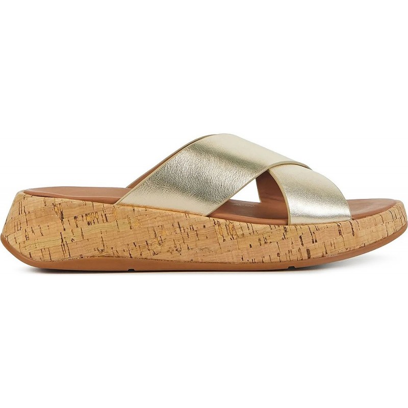 SANDALIAS FITFLOP F-MODE METAL LTH FT8 PLATINO