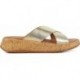 SANDALIAS FITFLOP F-MODE METAL LTH FT8 PLATINO