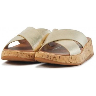 SANDALIAS FITFLOP F-MODE METAL LTH FT8 PLATINO