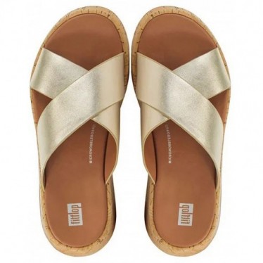 SANDALIAS FITFLOP F-MODE METAL LTH FT8 PLATINO