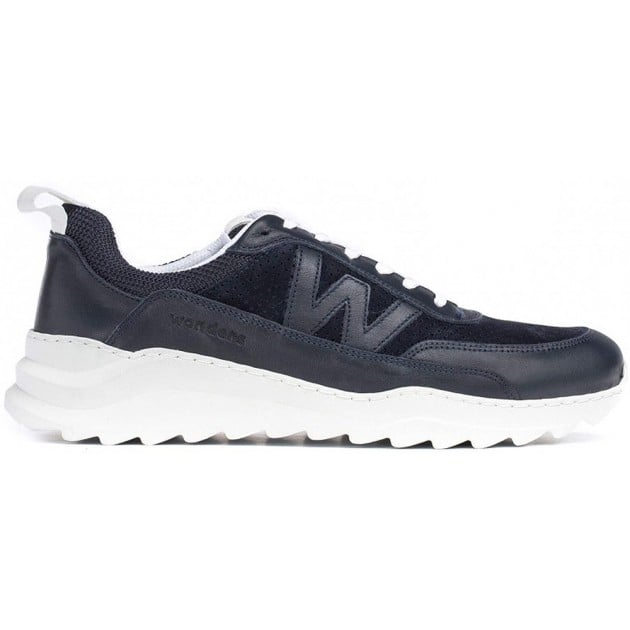 ZAPATILLAS WONDERS PIEL LOGO CB-4202 MARINO ZAPATILLAS WONDERS PIEL LOGO CB-4202 MARINO