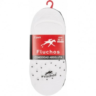 CALCETINES FLUCHOS CA0006 PACK 2 BLANCO_NEGRO