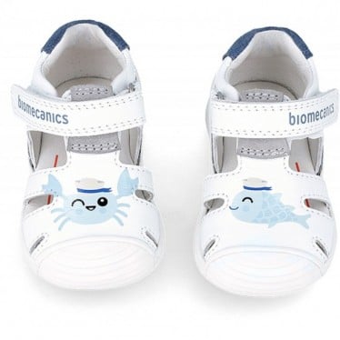 SANDALIAS BIOMECANICS PRIMEROS PASOS TWINS 242123-A BLANCO