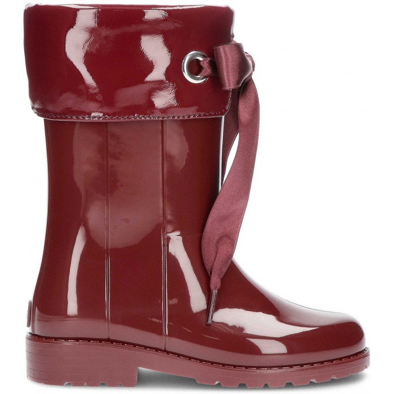 BOTAS DE AGUA CAMPERA CHAROL W10114 BURDEOS