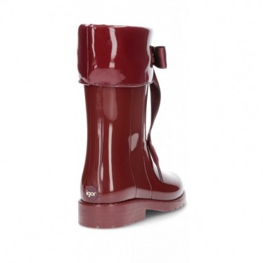 BOTAS DE AGUA CAMPERA CHAROL W10114 BURDEOS