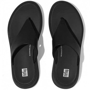 SANDALIAS FITFLOP FW4 F-MODE LTH FLATFORM TOE-PO BLACK