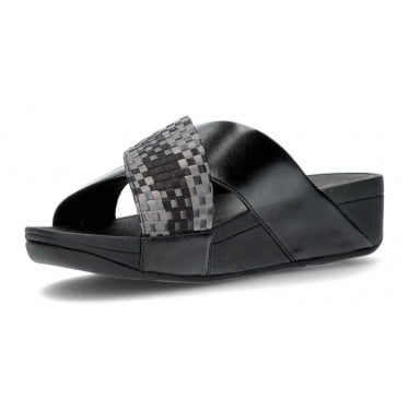 SANDALIAS FITFLOP LULU SILKY WEAVE BLACK