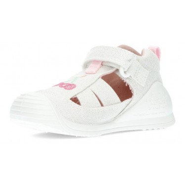 SANDALIAS BIOMECANICS LONA BEBÉ 212213 BLANCO