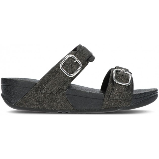 SANDALIAS FITFLOP LULU ADJUSTABLE SLIDES BLACK