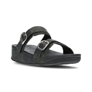 SANDALIAS FITFLOP LULU ADJUSTABLE SLIDES BLACK