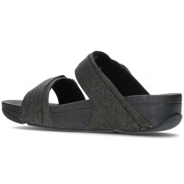 SANDALIAS FITFLOP LULU ADJUSTABLE SLIDES BLACK