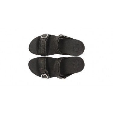 SANDALIAS FITFLOP LULU ADJUSTABLE SLIDES BLACK