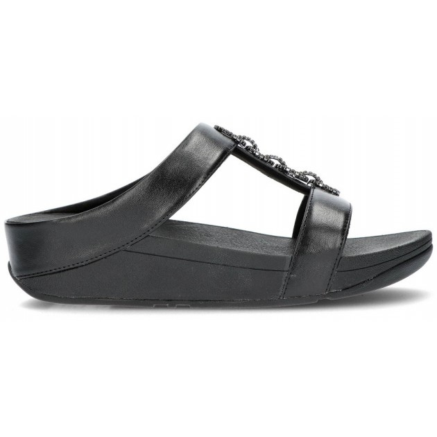 SANDALIAS FITFLOP FINO SPARKLE SLIDES BLACK SANDALIAS FITFLOP FINO SPARKLE SLIDES BLACK