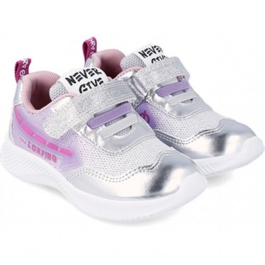 SNEAKER CON LUZ GARVALIN 231805 VEGAN PLATA