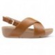 SANDALIAS FITFLOP LULU CROSS BACK STRAP BROWN