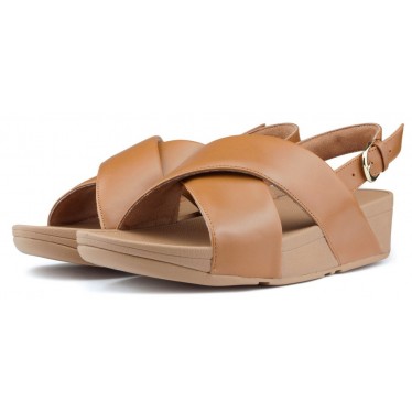 SANDALIAS FITFLOP LULU CROSS BACK STRAP BROWN