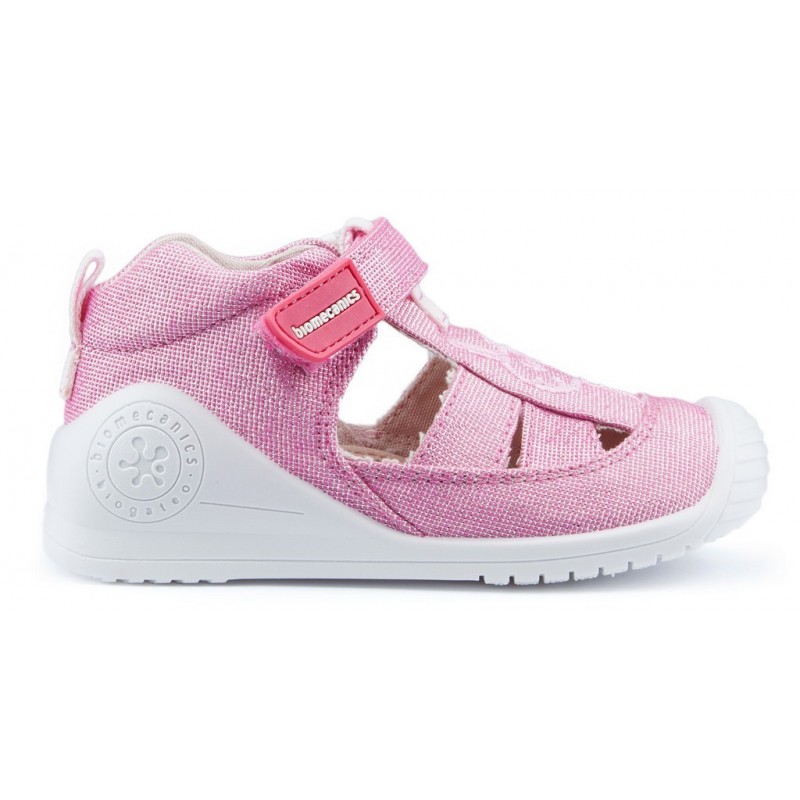 SANDALIAS BIOMECANICS LONA BEBÉ ANAIS FUCSIA