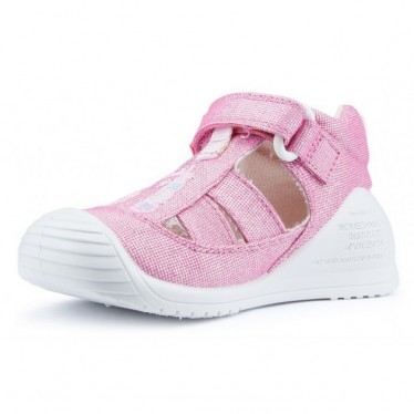 SANDALIAS BIOMECANICS LONA BEBÉ ANAIS FUCSIA