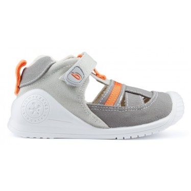 SANDALIAS BIOMECANICS LONA BEBÉ MAX GRIS