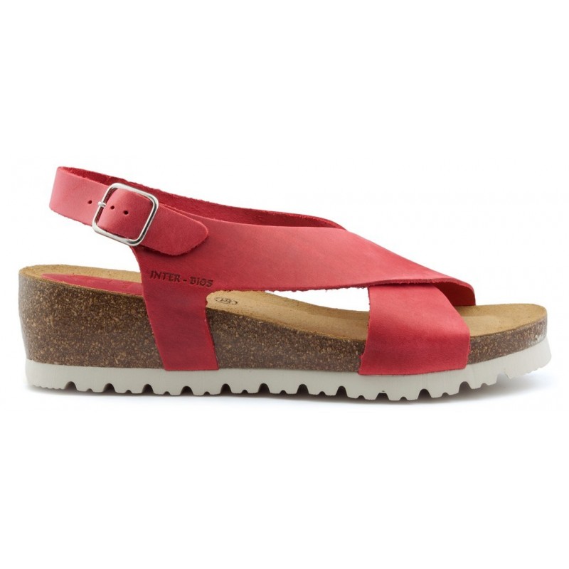 SANDALIAS INTERBIOS PLANE ROJO