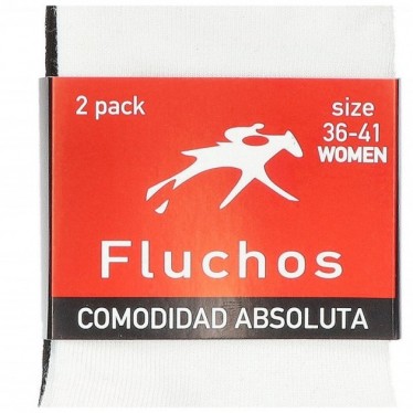 CALCETINES TOBILLEROS FLUCHOS 2 PACK WOMEN CA-0007 NEGRO_BLANCO