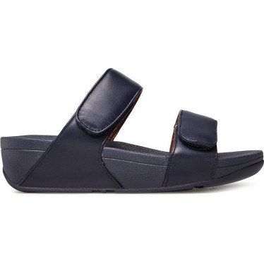 SANDALIAS FITFLOP FV6 LULU ADJUSTABLE LEATHER SLIDES MIDNIGHT_NAVY