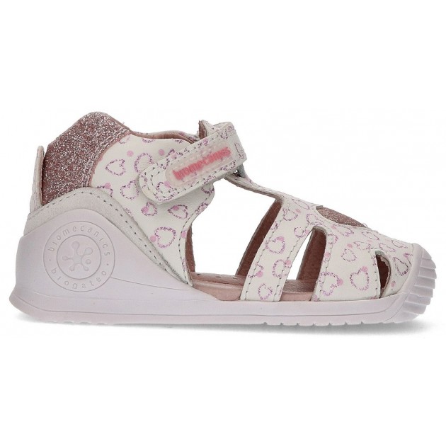 SANDALIAS BIOMECANICS CORAZON BLANCO