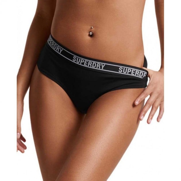 BRAGUITAS SUPERDRY W3110360A HIPSTER BRIEF NEGRO