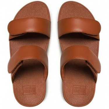 SANDALIAS FITFLOP FV6 LULU ADJUSTABLE LEATHER SLIDES LIGHT_TAN