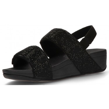 SANDALIAS FITFLOP MINA CRYSTAL BACK STRAP NEGRO