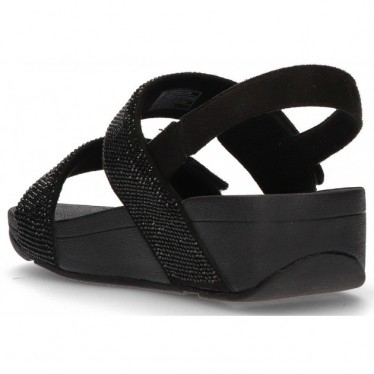 SANDALIAS FITFLOP MINA CRYSTAL BACK STRAP NEGRO