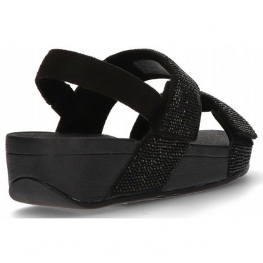 SANDALIAS FITFLOP MINA CRYSTAL BACK STRAP NEGRO