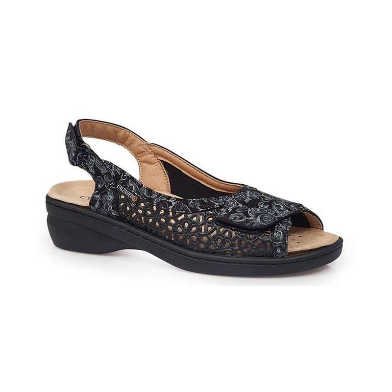 SANDALIAS CALZAMEDI JUANETES ELASTICA NEGRO